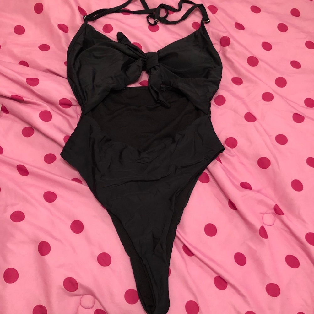 Black Cutout Swimsuit